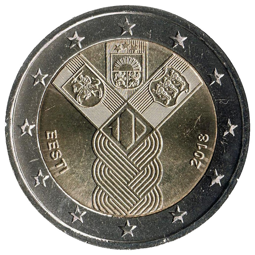 2 euros conmemorativa Centenario de la Fundación de los Estados Bálticos Independientes